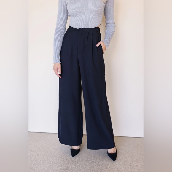 bishop + young Pants - Nwt Anthropologie bishop +‎ young Elegant Black Trousers wide leg pants
